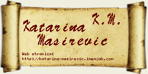 Katarina Maširević vizit kartica